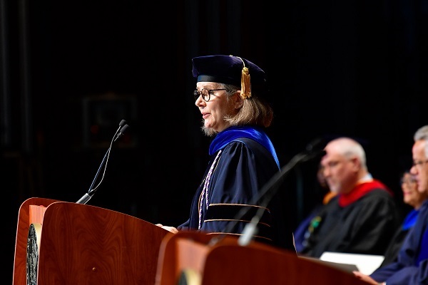 interim dean ann z. branchini at the podium